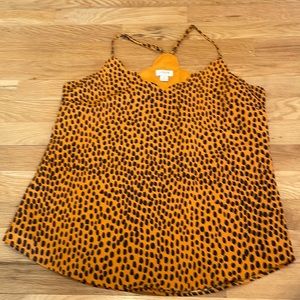 J. Crew cheetah razorback tank  size 4